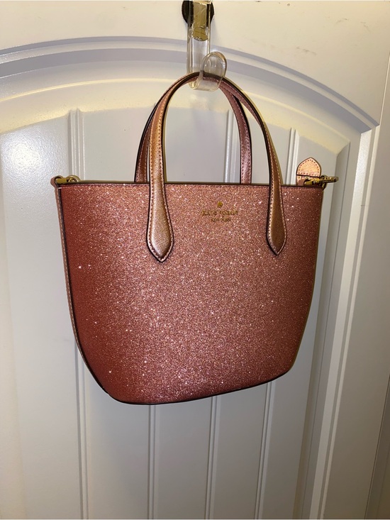 kate spade Handbags - kate spade rose gold glitter tote